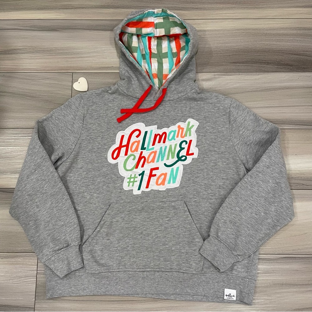 🎄HALLMARK CHANNEL Fun & Cozy "Hallmark Channel #1 Fan" Hoodie Size XL Licensed